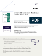 Framework For A Pavement-Maintenance Database System