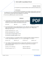 2024-25 - STD 12 JEE Consolidated Test 8: Test Instructions: Duration: 180 Mins