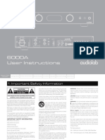 6000A User Manual AUDIOLAB