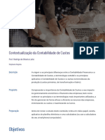 Contextualização Da Contabilidade de Custos