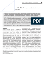 Heritability Estimates of the Big Five Personality Traits Based