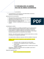 Unidad 2 Introducción Al Análisis Econométrico de Los Datos Económicos