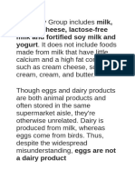 Milk, Yogurt, Cheese, Lactose-Free Milk and Fortified Soy Milk and Yogurt