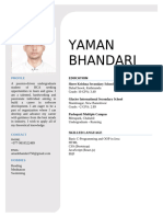 Yaman Bhandari CV