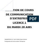 SITUATION DE COURS DE COM. D'ENTREPRISE AIBS