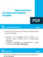 Probability Mass Function of A Discrete Random Variable