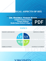 Medicolegal Aspects of Sex