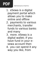 Digital Payment Gateway of Nepal Esewa