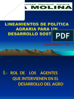 1 Leccion - Lineamiento de Politica Agraria