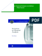 Full Download Invitation To Classical Analysis 1st Edition Peter Duren PDF