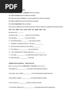 Grammar Section: (30 Marks) : Adjective Pronoun Nouns Verbs Conjunction