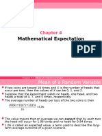 Ch 4 Mathematical Expectation