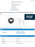 AS204 012 BearingInsertwSetScrew NarrowInnerRing SphericalO.D.