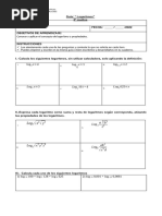 Guía de Logarítmos 2°medios