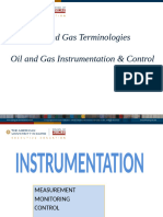 E Oil and Gas Terminologies Instrumentation and Control New