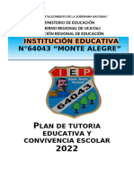 Plan Tutoria y Convivencia Escolar