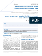 Note On The Occurrence of Two Species of Volvox (Volvocales, Chlorophyceae) From Jharkhand, India