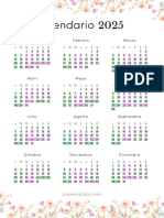 Calendario: Enero Febrero Marzo