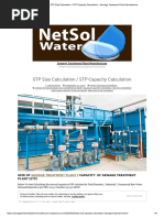 STP Size Calculation - STP Capacity Calculation - Sewage Treatment Plant Manufacturer