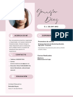 Curriculum Vitae de Mujer Profesional Con Foto Femenino Rosa