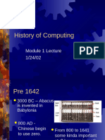 History of Computing Lecture