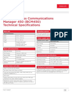 Avaya Business Communications Manager 450 (BCM450) Technical Specifications