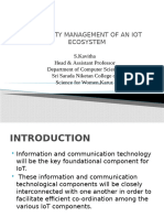 Security Management of an Iot Ecosystem