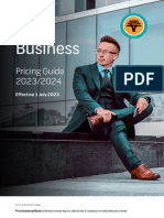 FNB Business Banking Pricing