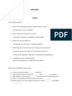 Grade 8 - Sound Worksheet