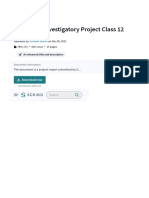 Chemistry Investigatory Project Class 12 - PDF - Fermentation - Carbohydrates