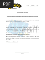 Carta de Permiso para El Club JV