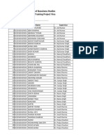 Supervisor List BBA Final Year 2022-25