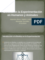 Bioética en La Experimentación en Humanos y Animales