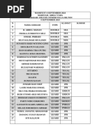 Daftar Kamar Jamaah September