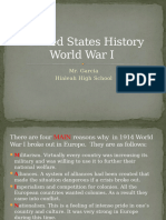 United States History Power Point On World War I