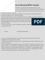 Energy Losses in Electrical Drive System