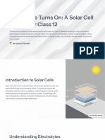 Electrolyte Turns On A Solar Cell Project For Class 12