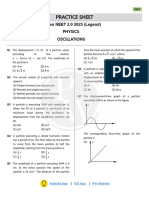 Oscillations Practice Sheet Yakeen NEET 2.0 2025 (Legend