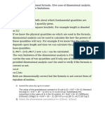 Solution: Check The Dimensional Consistency Fs 1/2mv2 - 1/2mu2