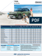 Hyundai Exter Price List W.E.F 11.04.2024