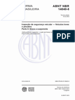 ABNT NBR 14040-8_2023, Inspeção de segurança veicular, Veículos leves e pesados, Parte 8_Eixos e suspensão