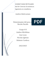 Determinantes Del Peso de Un Recién Nacido en El Ecuador