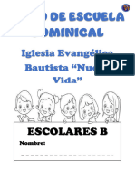 CLASES ESCUELA DOMINICAL de Febrero A Julio