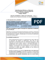 Guía de Actividades y Rúbrica de Evaluación - Unidad 3 - Tarea 4 - Análisis de Las Finanzas Territoriales y La Contabilidad Pública