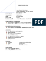 Curriculum Vitae Sara Manuel Chacanhane