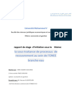 Rapport de Stage Sous-Traitance