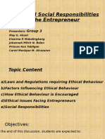 Ethical and Social Responsibilities of The Entrepreneur (Final)