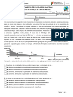 2 Teste CN 7.º Ano - Rochas Sedimentares V2