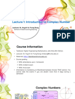 Lecture 1 - Introduction To Complex Number