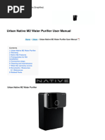 Native m2 Water Purifier Manual